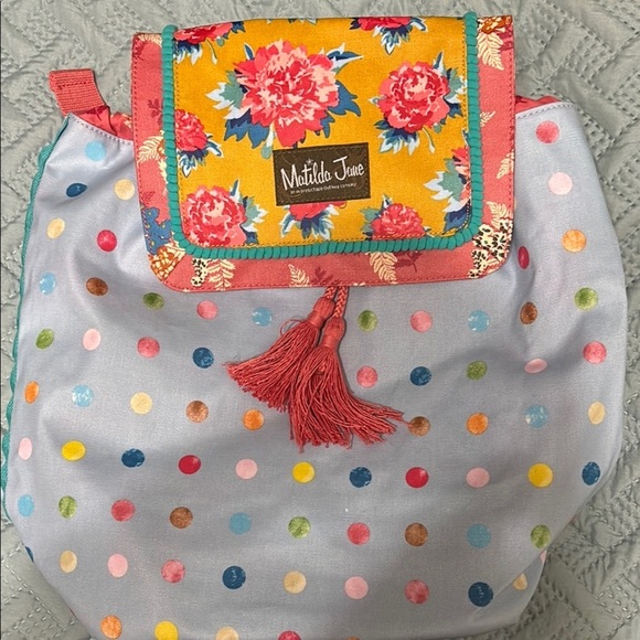 Matilda Jane Handbags - Matilda Jane Floral and Polka Dot Backpack (061)